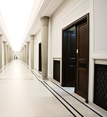 Hallway of courtroom